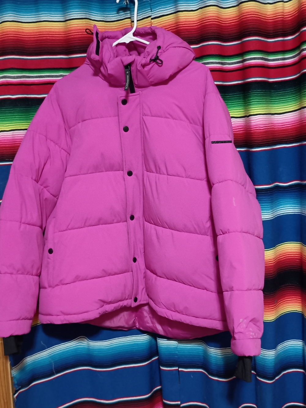 BCBGeneration Hot Pink Hooded Puffer Jacket Women's XXL
